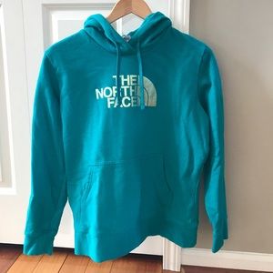 Teal north face hoodie. Size L, fits smaller